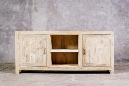 Rack TV 2 Puertas Blanco Decapado