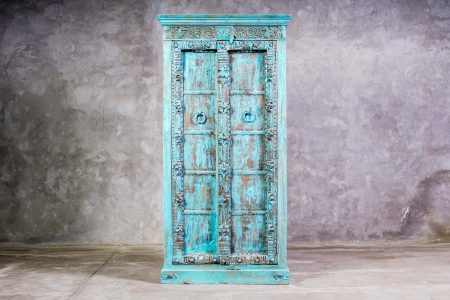 Alacena India Tallada Pintura Decapada